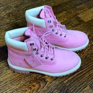 Baby pink timberlands